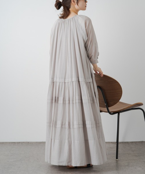 PUAL CE CIN（ピュアルセシン）の「インドボイルワンピース（ワンピース・レディース・オレンジ/ブラック/ベージュ/ブルー・FREE）」の16枚目の写真