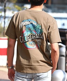 CaliforniaバックイラストプリントTシャツ