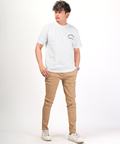 LUXSTYLE(ラグスタイル)の「CaliforniaバックイラストプリントTシャツ(Tシャツ/カットソー・メンズ・ブラック/ホワイト/ベージュ・46/44)」の4枚目の写真