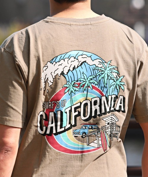 LUXSTYLE(ラグスタイル)の「CaliforniaバックイラストプリントTシャツ(Tシャツ/カットソー・メンズ・ブラック/ホワイト/ベージュ・46/44)」の19枚目の写真