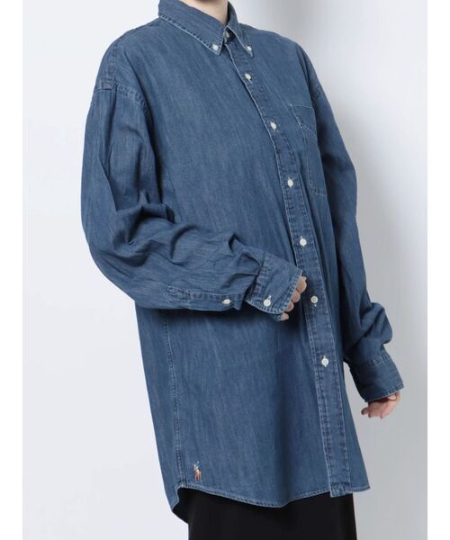 Ungrid（アングリッド）の「RALPH LAUREN ビッグフィットシャツ（シャツ/ブラウス・レディース・ブルー/ライトブルー・MEDIUM）」の3枚目の写真