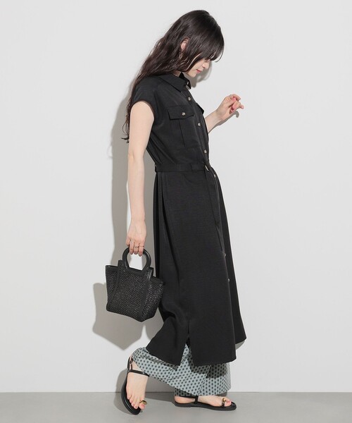 BEAMS HEART（ビームスハート）の「BEAMS HEART / サファリ ワンピース（ワンピース・レディース・ブラック/オリーブ/ベージュ・FREE）」の21枚目の写真