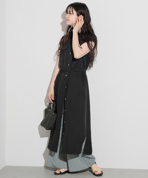 BEAMS HEART（ビームスハート）の「BEAMS HEART / サファリ ワンピース（ワンピース・レディース・ブラック/オリーブ/ベージュ・FREE）」の5枚目の写真