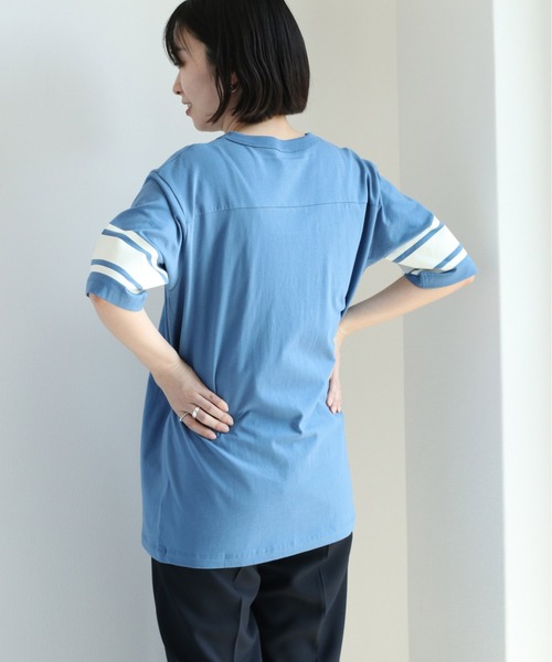 Champion(チャンピオン)の「【Champion】チャンピオン フットボールTee(Tシャツ/カットソー・レディース・ブルー/ホワイト・L)」の15枚目の写真