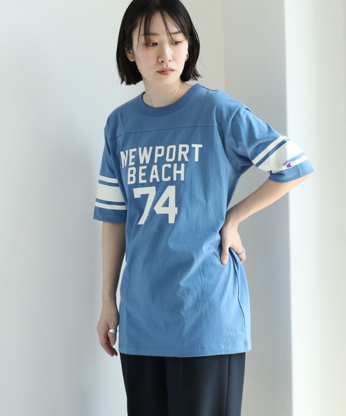 Champion(チャンピオン)の「【Champion】チャンピオン フットボールTee(Tシャツ/カットソー・レディース・ブルー/ホワイト・L)」の14枚目の写真
