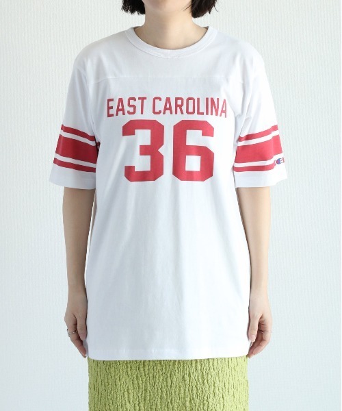 Champion(チャンピオン)の「【Champion】チャンピオン フットボールTee(Tシャツ/カットソー・レディース・ブルー/ホワイト・L)」の8枚目の写真