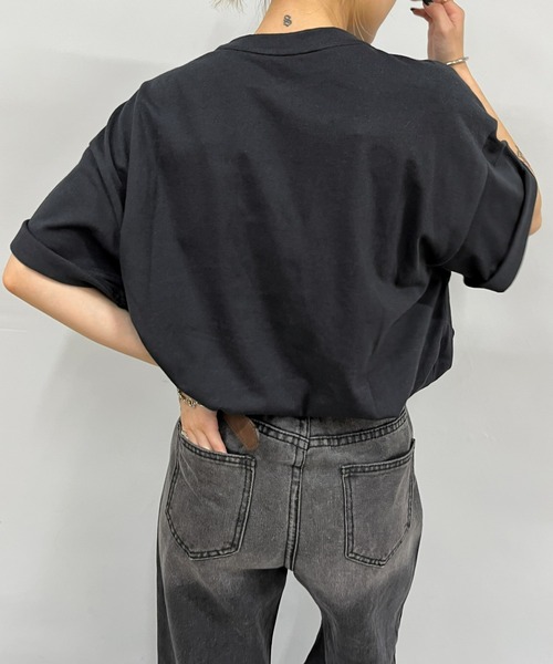 WHO'S WHO gallery(フーズフーギャラリー)の「《WEB限定》【SLOPPY/スロッピー】ロゴ刺繍TEE(Tシャツ/カットソー・レディース・ホワイト/ライトグレー/ホワイト系その他/ブラック系その他/チャコールグレー/ブラック/ブラック系その他2/ネイビー・FREE)」の15枚目の写真