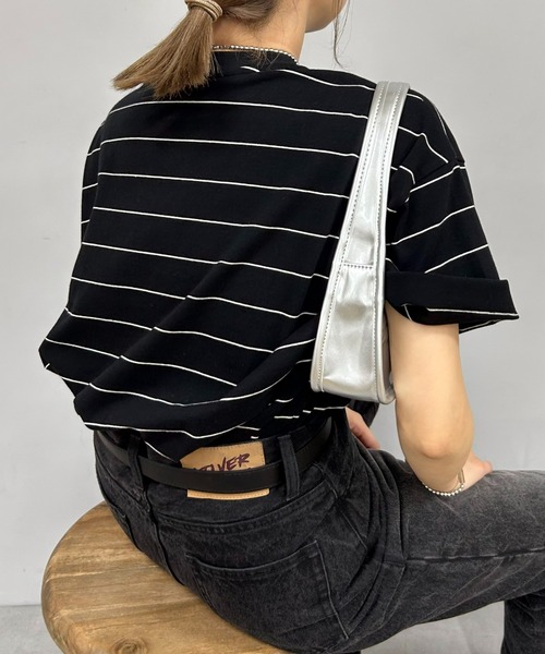 WHO'S WHO gallery(フーズフーギャラリー)の「《WEB限定》【SLOPPY/スロッピー】ロゴ刺繍TEE(Tシャツ/カットソー・レディース・ホワイト/ライトグレー/ホワイト系その他/ブラック系その他/チャコールグレー/ブラック/ブラック系その他2/ネイビー・FREE)」の17枚目の写真