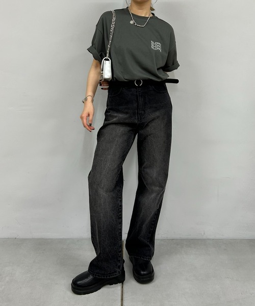 WHO'S WHO gallery(フーズフーギャラリー)の「《WEB限定》【SLOPPY/スロッピー】ロゴ刺繍TEE(Tシャツ/カットソー・レディース・ホワイト/ライトグレー/ホワイト系その他/ブラック系その他/チャコールグレー/ブラック/ブラック系その他2/ネイビー・FREE)」の19枚目の写真