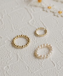 dictionary | パール & メタル セット リング 【 ammy. / エイミードット 】(リング)