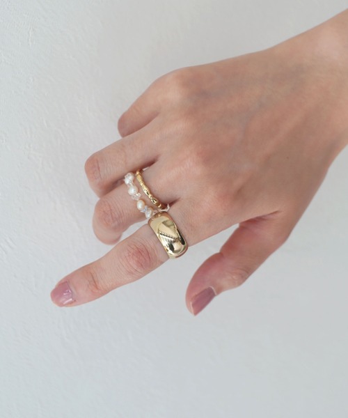 dictionary（ディクショナリー）の「パール & メタル セット リング 【 ammy. / エイミードット 】（リング・レディース・ゴールド/ブラウン/シルバー系1/ゴールド系2/シルバー系2/ゴールド系1/シルバー・FREE）」の7枚目の写真