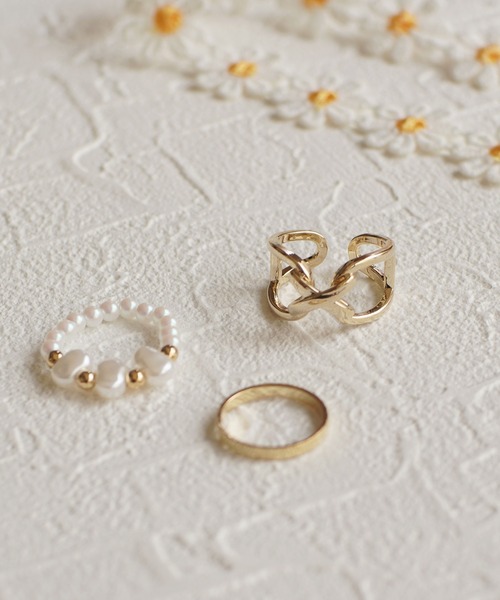 dictionary（ディクショナリー）の「パール & メタル セット リング 【 ammy. / エイミードット 】（リング・レディース・ゴールド/ブラウン/シルバー系1/ゴールド系2/シルバー系2/ゴールド系1/シルバー・FREE）」の6枚目の写真
