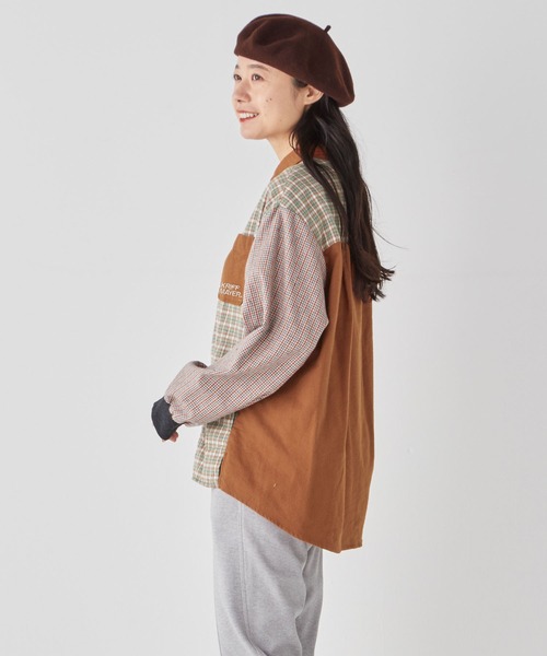 KRIFF MAYER Lady's Collection（クリフメイヤーレディースコレクション）の「ビエラハッピーシャツ（シャツ/ブラウス・レディース・ネイビー/ワインレッド/オフホワイト/カラフル/その他5・LARGE/MEDIUM）」の8枚目の写真