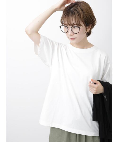 Samansa Mos2 blue(サマンサモスモスブルー)の「【接触冷感】Tシャツ(Tシャツ/カットソー・レディース・ブラック/オフホワイト/イエロー・F)」の18枚目の写真