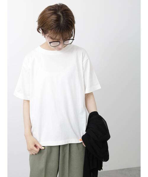 Samansa Mos2 blue(サマンサモスモスブルー)の「【接触冷感】Tシャツ(Tシャツ/カットソー・レディース・ブラック/オフホワイト/イエロー・F)」の19枚目の写真