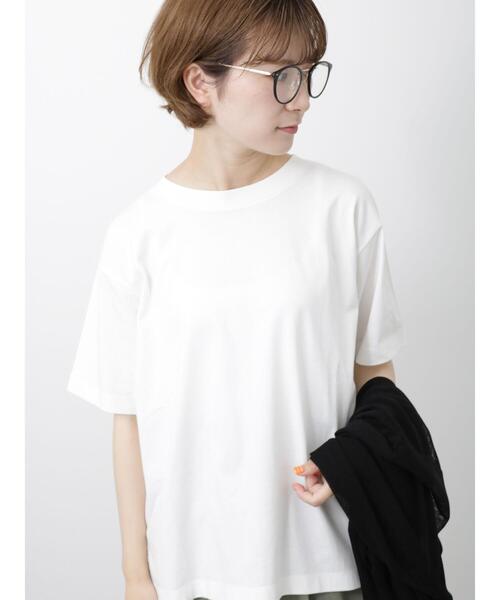 Samansa Mos2 blue(サマンサモスモスブルー)の「【接触冷感】Tシャツ(Tシャツ/カットソー・レディース・ブラック/オフホワイト/イエロー・F)」の17枚目の写真