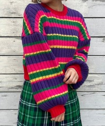 Candy Stripper | MULTI BORDER ニット(ニット/セーター)
