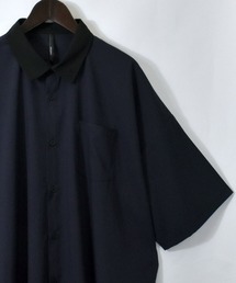 おしゃれスタ | ポリストレッチ クレリック レギュラーカラー半袖ビッグシャツ【IR】(シャツ/ブラウス)