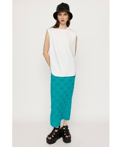 SLY（スライ）の「SILKY TOUCH TANK TOP シルキータッチ タンクトップ 肌触りの良い 無地 シンプル 大人カジュアル（タンクトップ・レディース・ブラック/グレー/オフホワイト/ピンク・FREE）」の6枚目の写真