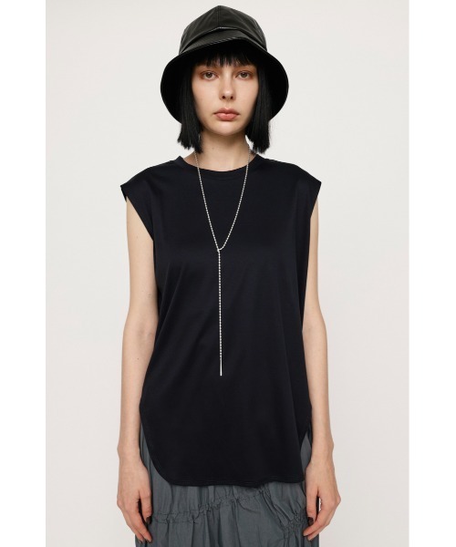 SLY（スライ）の「SILKY TOUCH TANK TOP シルキータッチ タンクトップ 肌触りの良い 無地 シンプル 大人カジュアル（タンクトップ・レディース・ブラック/グレー/オフホワイト/ピンク・FREE）」の12枚目の写真