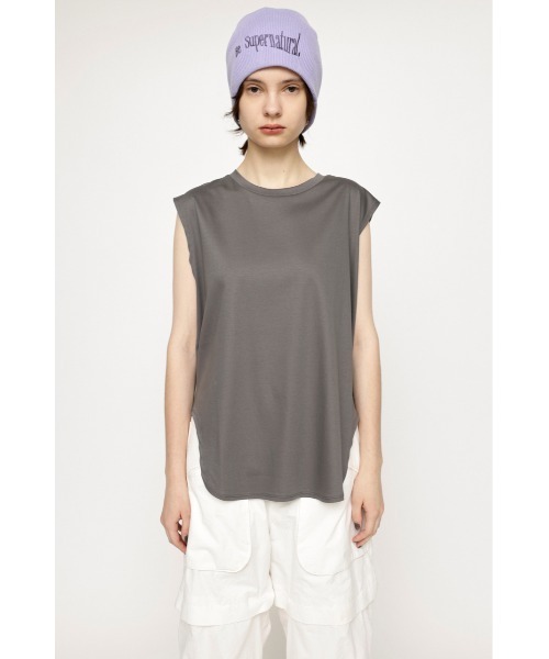 SLY（スライ）の「SILKY TOUCH TANK TOP シルキータッチ タンクトップ 肌触りの良い 無地 シンプル 大人カジュアル（タンクトップ・レディース・ブラック/グレー/オフホワイト/ピンク・FREE）」の15枚目の写真