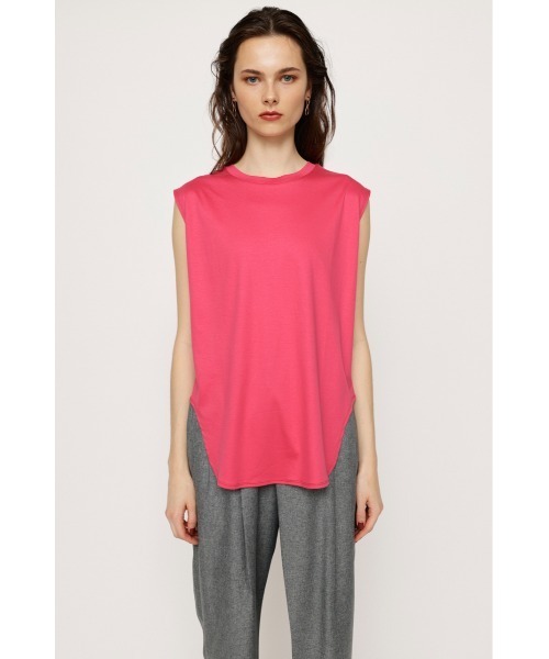 SLY（スライ）の「SILKY TOUCH TANK TOP シルキータッチ タンクトップ 肌触りの良い 無地 シンプル 大人カジュアル（タンクトップ・レディース・ブラック/グレー/オフホワイト/ピンク・FREE）」の20枚目の写真