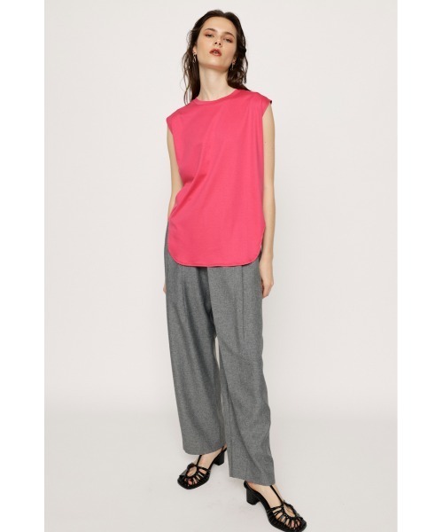 SLY（スライ）の「SILKY TOUCH TANK TOP シルキータッチ タンクトップ 肌触りの良い 無地 シンプル 大人カジュアル（タンクトップ・レディース・ブラック/グレー/オフホワイト/ピンク・FREE）」の21枚目の写真