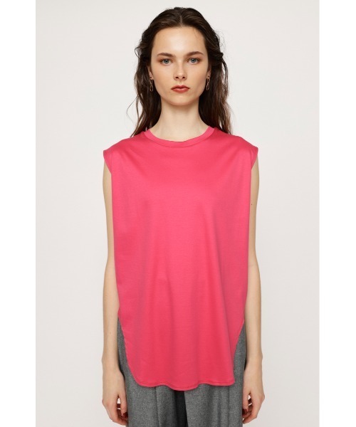 SLY（スライ）の「SILKY TOUCH TANK TOP シルキータッチ タンクトップ 肌触りの良い 無地 シンプル 大人カジュアル（タンクトップ・レディース・ブラック/グレー/オフホワイト/ピンク・FREE）」の22枚目の写真