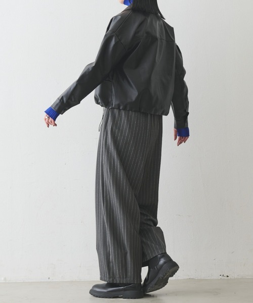 Aries ストライプ 黒 スラックス M fit=scale-down,w=1200