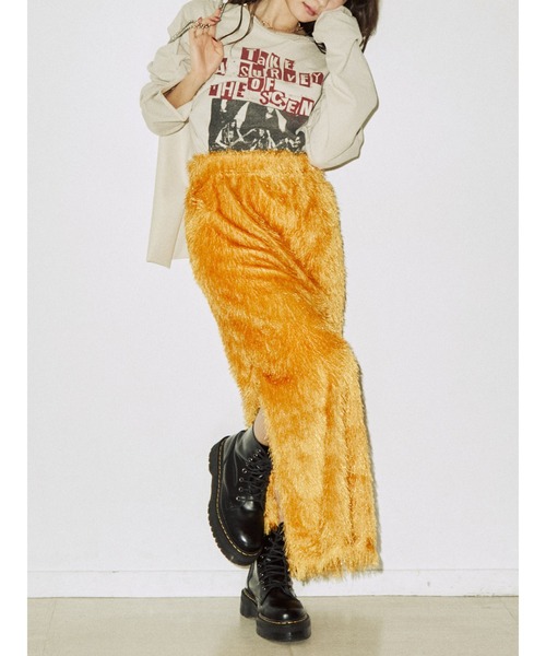 jouetie(ジュエティ)の「ジャカードフリンジスカート(スカート・レディース・ブラック/イエロー/パープル・MEDIUM)」の11枚目の写真