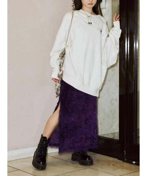 jouetie(ジュエティ)の「ジャカードフリンジスカート(スカート・レディース・ブラック/イエロー/パープル・MEDIUM)」の13枚目の写真