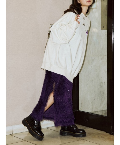 jouetie(ジュエティ)の「ジャカードフリンジスカート(スカート・レディース・ブラック/イエロー/パープル・MEDIUM)」の15枚目の写真