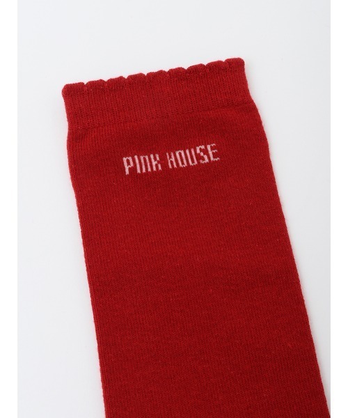 PINK HOUSE（ピンクハウス）の「ロゴ&リボンソックス（ソックス/靴下・レディース・ネイビー/キナリ/ピンク/ブラック/レッド/カーキ・フリー）」の14枚目の写真