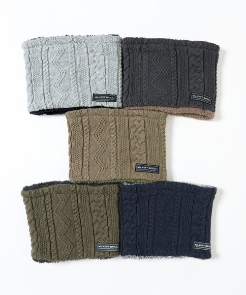 KRIFF MAYER Kid's Collection（クリフメイヤーキッズコレクション）の「モコネックWウォーマー（ネックウォーマー/スヌード・キッズ・チャコール/モカ/カーキ/グレー/ネイビー・MEDIUM/LARGE）」の14枚目の写真