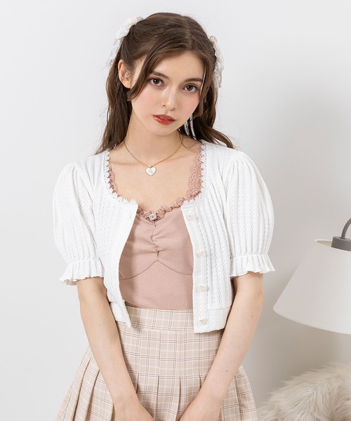 DearMyLoveRose（ディアマイラブローズ）の「バラレースキャミソール（キャミソール・レディース・ブラック/ベビーピンク/ホワイト・MEDIUM/LARGE/X-LARGE/XX-LARGE）」の9枚目の写真