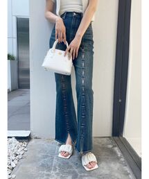 EVRIS | デザインスリットフレアデニムパンツ(デニムパンツ)