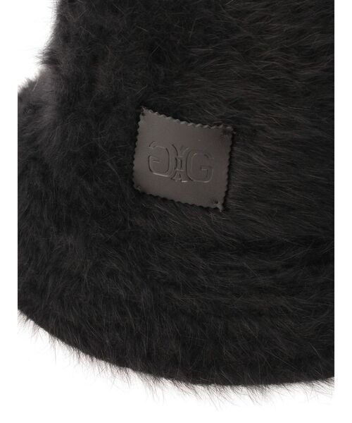 GYDA（ジェイダ）の「フェイクレザーパッチモヘアバケットハット（ハット・レディース・オフホワイト/ブラック・FREE）」の9枚目の写真