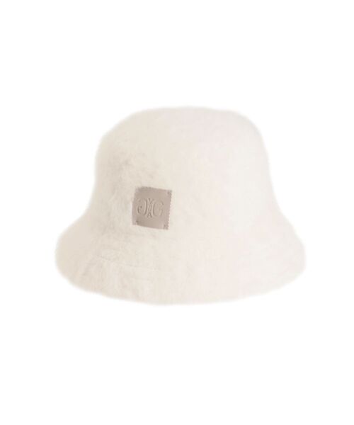 GYDA（ジェイダ）の「フェイクレザーパッチモヘアバケットハット（ハット・レディース・オフホワイト/ブラック・FREE）」の11枚目の写真