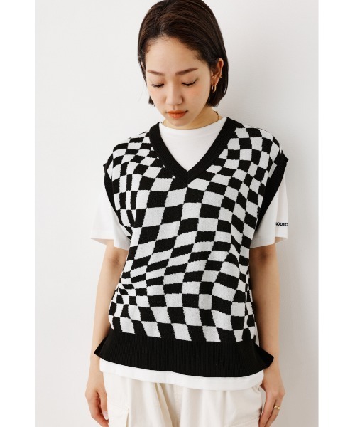 RODEO CROWNS WIDE BOWL（ロデオクラウンズワイドボウル）の「アソートパターンニットベストセット（ベスト・レディース・ブラック系その他/グリーン系その他/ブルー系その他・FREE）」の19枚目の写真