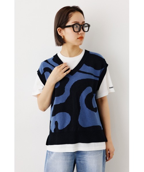 RODEO CROWNS WIDE BOWL（ロデオクラウンズワイドボウル）の「アソートパターンニットベストセット（ベスト・レディース・ブラック系その他/グリーン系その他/ブルー系その他・FREE）」の9枚目の写真