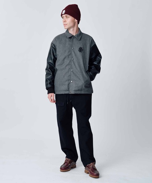 SILAS（サイラス）の「OLD ENGLISH BEANIE（ニットキャップ/ビーニー・メンズ・バーガンディー/ホワイト/ブラック・ONE SIZE）」の9枚目の写真