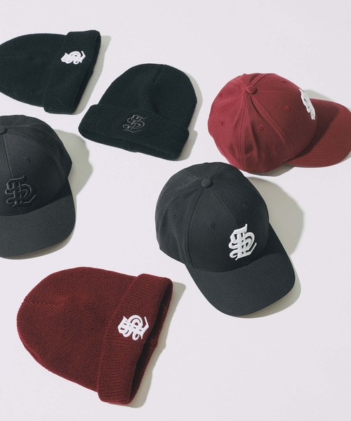 SILAS（サイラス）の「OLD ENGLISH BEANIE（ニットキャップ/ビーニー・メンズ・バーガンディー/ホワイト/ブラック・ONE SIZE）」の12枚目の写真