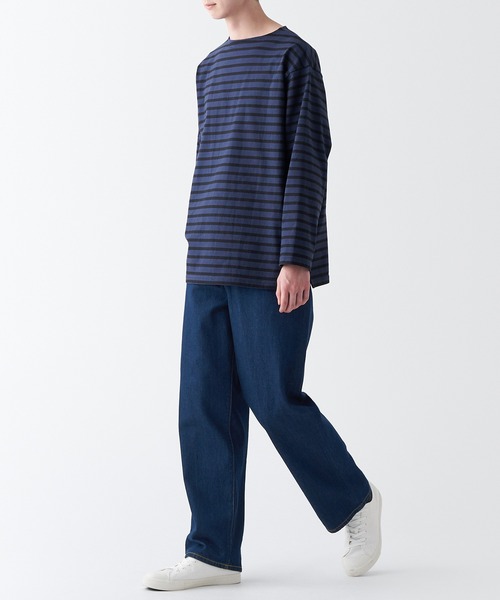 無印良品(ムジルシリョウヒン)の「デニムワイドパンツ ブルー(デニムパンツ・メンズ・ブルー・30inch/33inch/34inch/28inch/29inch/32inch)」の2枚目の写真