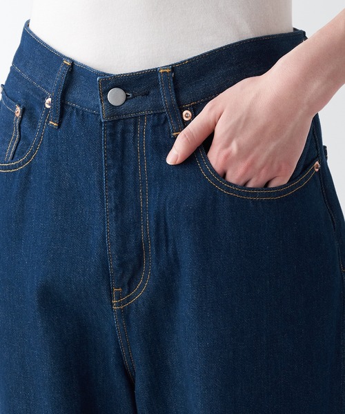 無印良品(ムジルシリョウヒン)の「デニムワイドパンツ ブルー(デニムパンツ・メンズ・ブルー・30inch/33inch/34inch/28inch/29inch/32inch)」の5枚目の写真