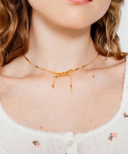 whim(ウィム)の「Silver925 Simple Ribbon Necklace(ネックレス・レディース・シルバー/ゴールド・FREE)」の10枚目の写真