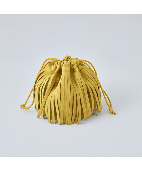 F-2〈エフツー〉/フリンジ巾着ポーチ（ハンドバッグ）｜Creed（クリード）