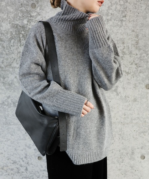 リブタートルニットトップス（ニット/セーター）｜select MOCA by son
