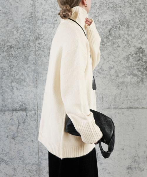 リブタートルニットトップス（ニット/セーター）｜select MOCA by son