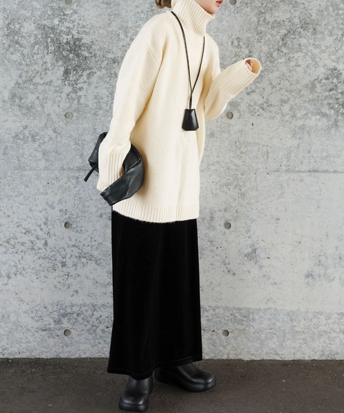 リブタートルニットトップス（ニット/セーター）｜select MOCA by son