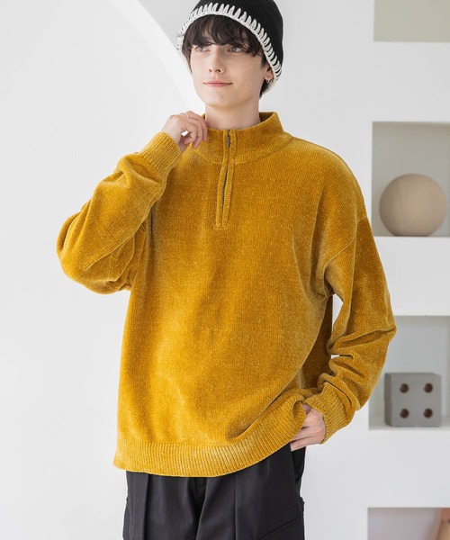 RAGEBLUE(レイジブルー)の「モールニット/ハーフジップクルー(ニット/セーター・メンズ・イエロー/グレー/ブルー/ホワイト・MEDIUM/LARGE)」の17枚目の写真